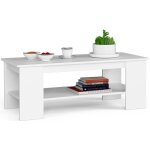 Table � caf� akord table basse kami blanche 120 cm couleur blanc 120x50x45 cm