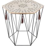 Table caf� d�co m�tal octogonale kumi etnik atmosphera