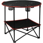 Table de camping portable pliante pour pique - nique en plein air plage jeux camping avec 4 porte - gobelets ...
