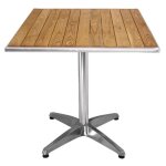 Table carr�e - bolero - bolero - aluminium - plateau fr�ne pr� - huil� - 70x70x72 cm