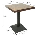 Table carre - qifashma - horloge vintage - table de bar