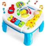 Table centre dactivit musicale bb - amoune - blanc - jouet educatif pour garon fille 18 mois 1 - ...