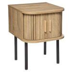 Table de chevet colva effet ch�ne h53cm - atmosphera cr�ateur dint�rieur