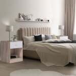 Idmarket lot de 2 tables de chevet olga 1 tiroir avec niche bois façon hêtre et tiroir blanc Idmarket lot de 2 tables de chevet olga 1 tiroir avec niche bois façon hêtre et tiroir blanc