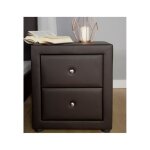 Table de chevet simili cuir