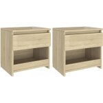 Vidaxl tables de chevet 2 pcs chne sonoma 40x30x39 cm agglomr 803450