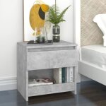 Vidaxl table de chevet gris bton 40x30x39 cm agglomr 803451