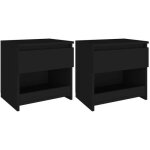 Vidaxl tables de chevet 2 pcs noir 40x30x39 cm agglomr 803446