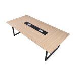 Table de conf�rence rectangulaire de 2400 mm - vevor - pour 10 personnes - grand bureau de s�minaire ...