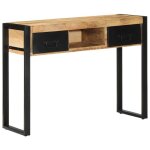 Table console en bois de manguier - vidaxl - 100x35x75 cm - bois de manguier massif - grand espace de ...