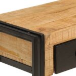 Table console en bois de manguier - wiens - 110x30x76 cm - bois de manguier massif - style industriel ...