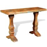 Table de console en bois solide recycl