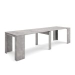 Table console extensible jusquà 302 cm couleur gris ciment dimensions fermée : 90x58x77cm rf982 Table console extensible jusquà 302 cm couleur gris ciment dimensions fermée : 90x58x77cm rf982