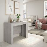 Table console extensible 51x237x90x78 cm en bois aspect bton