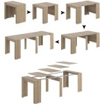Dmora table console compton table  manger extensible extensibles jusqu 10 places 51 / 237x90h78 cm ...