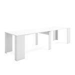 Table console extensible - skraut home - rf2628 - blanc - pour 14 personnes - 302 cm
