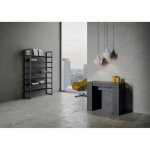 Table console extensible - venus - anthracite - 296 cm - 10 places - moderne