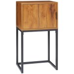 Table console - flurtisch - 40x30x76 cm - bois naturel - acier - design industriel