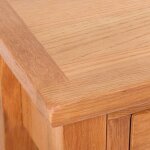 Table console meuble dentr�evidaxl?petit bureau avec 2 tiroirs 83x30x73 cm bois de ch�ne massif 7 9565766 ...
