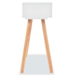 Table console meuble dentr�evidaxl?petit bureau bois de pin massif 80 x 30 x 72 cm blanc 7 9167868