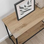 Table console meuble dentr�evidaxl?petit bureau avec �tag�re ch�ne artisanal 75 x 30. 5 x 75 cm 7 8669015 ...