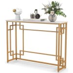 Costway console meuble entrée effet marbre - 110 x 30 x 81 cm - table console style chinois cadre en ... Costway console meuble entrée effet marbre - 110 x 30 x 81 cm - table console style chinois cadre en ...