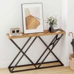 Table console de salon - lifezeal - base en m�tal g�om�trique - table dentr�e pour couloir salle � manger ...