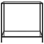 Table console - verre tremp� - transparent - 80x35x75 cm