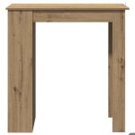 Table cuisine 2 / 4 personnes brun - lemon� table de bar / table � d�ner - avec �tag�re - ch�ne artisanal ...