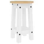 Table cuisine 2 / 4 personnes + chaises blanc - lemon� tabourets de bar lot de 2 blanc - bois massif ...