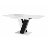 Table de cuisine - table goodyear 104 435080 - blanc brillant - 120x80x76cm
