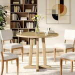 Table de cuisine ronde pour 2 � 4 personnes 80 x 80 x 75 cm tables de salle � manger en bois couleur ...