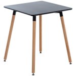 Table de cuisine viborg - clp - noir - 60 cm - style scandinave - moderne - carr�