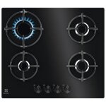 Table de cuisson - electrolux - egg64272k - 4 feux  gaz - 60 cm - verre noir