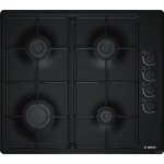 Table cuisson gaz bosch pbp6b6b80 - 4 foyers - l 43 x p 51 cm - revtement acier maill - noir