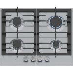 Table de cuisson  gaz - bosch srie 6 - 4 foyers - 52 x 582 x 45 cm - pcp6a5i90 - inox