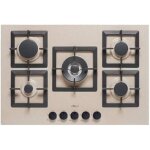 Table de cuisson gaz elleci pgsp75151cs - 5 feux - 75 cm - avoine