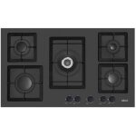 Table de cuisson au gaz - elleci - piano cottura gas - noir - mural - 86 cm - rotatif - en haut � droite ...