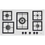 Table de cuisson gaz elleci plano 75 - 5 feux - grilles en fonte - finition granitek