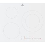 Table de cuisson induction electrolux - 3 foyers - l59xp52 cm - 7350 w - 3 boosters - blanc - lit60342cw ...