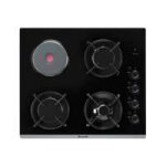 Brandt table de cuisson mixte 51cm 4 feux noir - bpg6413bm