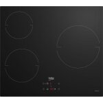 Table de cuisson vitrocramique - beko - 3 foyers - 60 cm - hic63400