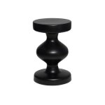 Table dappoint. bout de canap�. table de chevet en m�tal. noir. hawa �29. 5 x h 48. 5cm