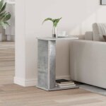 Vidaxl table dappoint gu�ridon gris b�ton 35x25x50 cm en bois ding�nierie