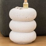 Table dappoint - eazy living - ma�l - � 35 cm - blanc - terrazzo - contemporain