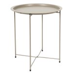 Table dappoint en métal sienna 50cm beige Table dappoint en métal sienna 50cm beige