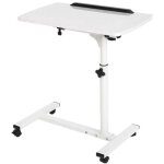 Table dappoint � roulettes table dappoint r�glable en hauteur table de chevet mobile blanche bureau pliable ...