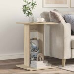 Table dappoint - vidaxl - ch�ne sonoma - bois ding�nierie - rectangulaire - 45 x 40 x 625 cm