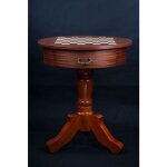 Table d�checs luxe en bois avec un plateau rond sans pi�ces d�checs