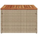 Table dext�rieur 2 ou 4 personnes beige - lemon� table de jardin - beige 55x55x37cm - r�sine tress�e ...